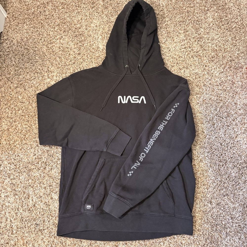 Vans NASA Voyager 1 & 2 Hoodie Black Large Space Pullover Mens L